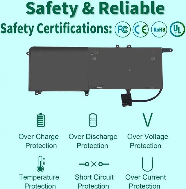 Alt view image 3 of 7 - DMKAOLLK 99Wh 9NJM1 Battery Replacement for Dell Alienware 17 R4 R5 15 R3 R4 Alienware 15 2018 ALW17C-D1758 P31E P31E001 P31E002 P69F P69F001 P69F002 Series 9NJMI 44T2R MG2YH 01D82 546FF 11.4V