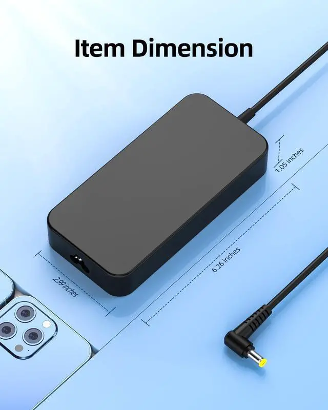 Alt view image 4 of 6 - 135W AC Charger Fit for Acer Nitro 5 7 AN515-51 AN515-41 AN515-42 AN515-52 AN515-53 AN515-31 AN715-51 N18C3 AN517-51 N18C4 AN515-55-53AG AN515-44-R99Q AN515-55-52KW Laptop Adapter Power Supply Cord