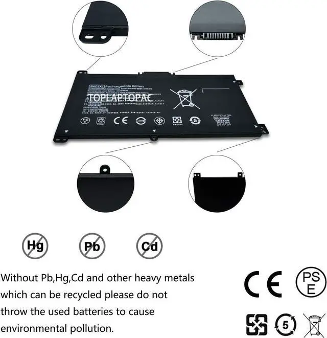 Alt view image 5 of 7 - QINGYUX BK03XL Original Laptop Battery Compatible with HP Pavilion X360 Convertible 14-ba0xx 14-ba2xx 14m-ba0xx 14m-ba1xx 14m-ba011dx 14m-ba013dx 14m-ba114dx 14-ba253cl 14-bal125cl Series