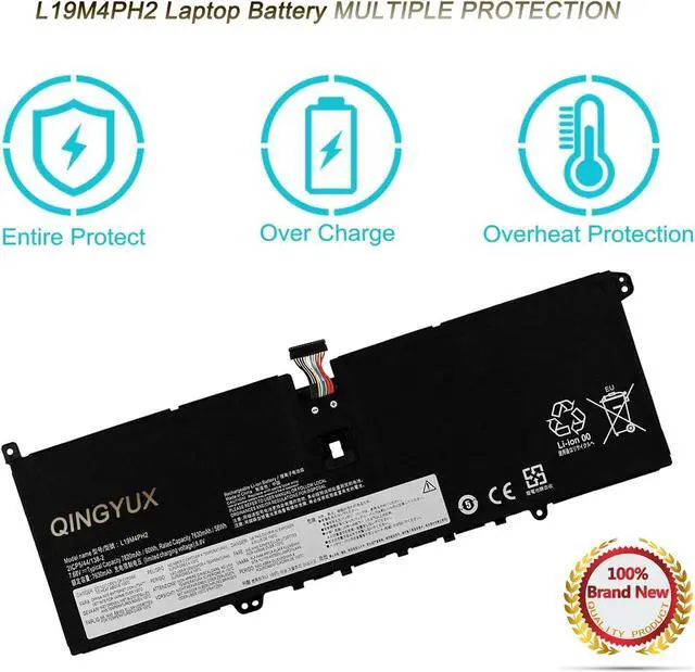 Alt view image 4 of 7 - New L19C4PH2 SB10Z33898 5B10Z33896 L19M4PH2 Laptop Battery Compatible with Lenovo Yoga 9 14ITL5 Yoga 9i 14ITL5 Series Notebook 7.68V 58Wh