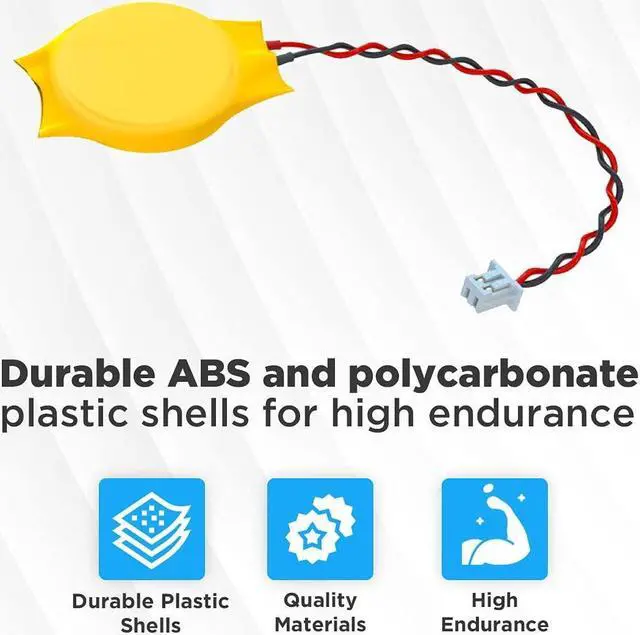 Alt view image 5 of 5 - Rome Tech CMOS BIOS Battery for Dell Latitude ATG E6420, ATG E6430, E6420, E6420XFR, E6430, E6440, E6520, E6530, E6540 - Laptop Backup 3V RTC CR2032 Battery with 2 Wire Cable (10-Pack)