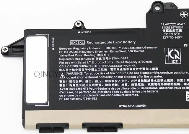 Alt view image 2 of 4 - SX03XL HSTNN-DB9S HSTNN-DB9P HSTNN-IB9D HSTNN-IB9I L77689-2B1 L77689-171 L77689-172 L78125-005 Laptop Battery Compatible with HP ProBook X360 435 G7 G8 Series