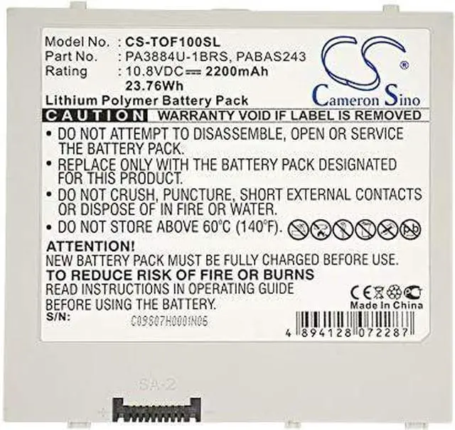 Alt view image 3 of 3 - Estry 2200mAh Battery Replacement for Thrive AT105-T016 AT100 AT100-002 AT100-001 AT105-T1016G WT310/C Follo 100 AT100-100 10 Thrive AT100 WT310 PA3884U PA3884U-1BRS PABA243 PABAS243