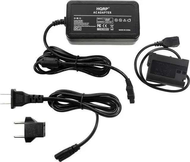 Main image of HQRP AC Power Adapter Kit Compatible with Nikon Z5 Z6 Z7 Z6II Z7II D500 D600 D610 D750 D780 D800 D800E D810 D850 D7000 D7100 D7200 1 V1, D7500 Digital Camera, EP-5B, EN-EL15
