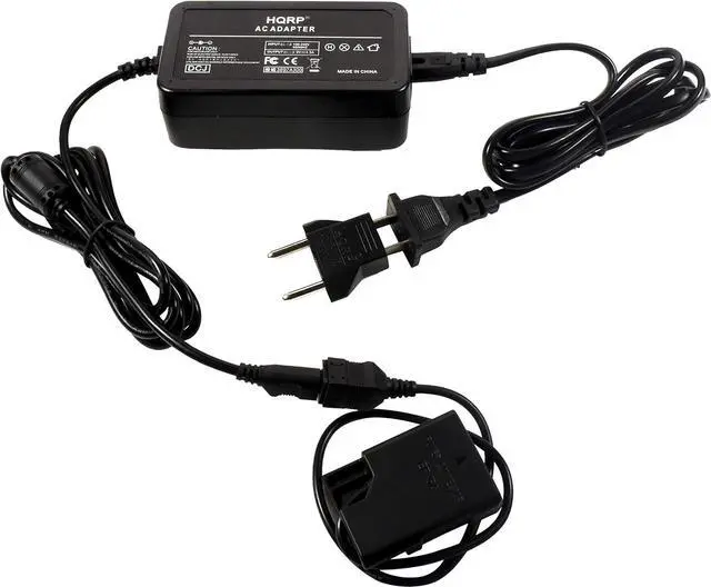 Alt view image 7 of 7 - HQRP AC Power Adapter Kit Compatible with Nikon D3100 D3200 D3300 D3400 D3500 D5100 D5200 D5300 D5500 Coolpix P7000 P7100 P7700 Digital Camera, EP-5A, EN-EL14