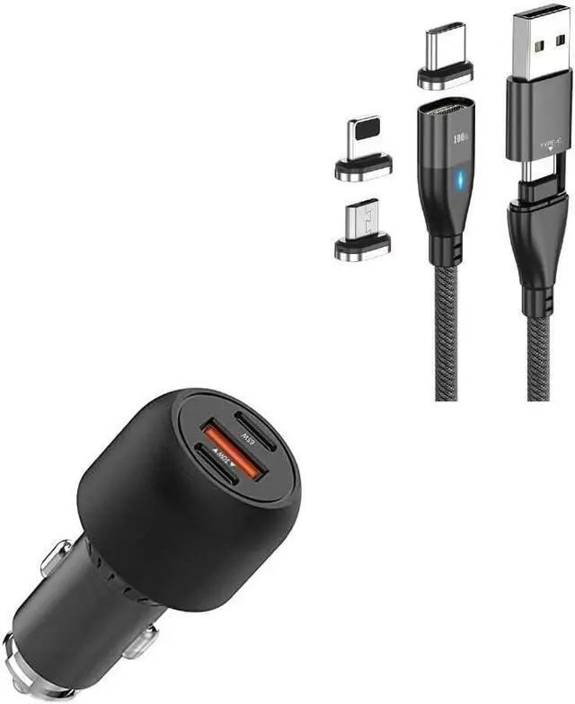 Alt view image 2 of 7 - BoxWave Car Charger Compatible with HOTO 20V Cordless Portable Washer Pro - PD Car Charger Bundle (65W), Power Delivery Cable Car Adapter - Jet Black