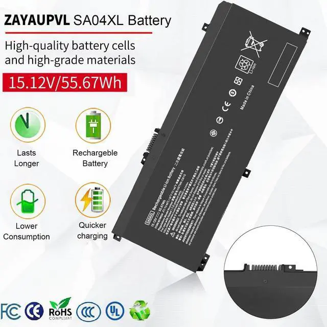 Alt view image 2 of 6 - SA04XL Battery for HP Envy X360 Battery Replacement 15m-ds0011dx 15m-dr0012dx 15m-dr0011dx 15m-ds0xxx 15m-dr0xxx 15t-dr100 15m-dr1xxx 17t-cg100 17-cg100 15M-DR 15M-DS Laptop L43267-005 L43248-AC2