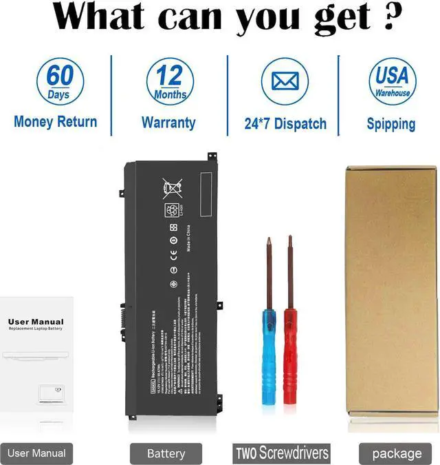 Alt view image 5 of 6 - SA04XL Battery for HP Envy X360 Battery Replacement 15m-ds0011dx 15m-dr0012dx 15m-dr0011dx 15m-ds0xxx 15m-dr0xxx 15t-dr100 15m-dr1xxx 17t-cg100 17-cg100 15M-DR 15M-DS Laptop L43267-005 L43248-AC2