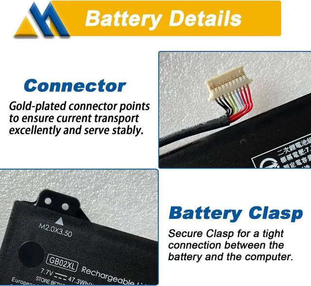 Alt view image 4 of 6 - Mobik GB02XL Laptop Battery Replacement for HP Chromebook 14-DB0051CL X360 11 G2 EE Chromebook 11A G5 G6 G8 EE Series Notebook HSTNN-UB7M HSTNN-DB7X L42550-271 L42550-541 L42583-005 917725-855 47.3Wh