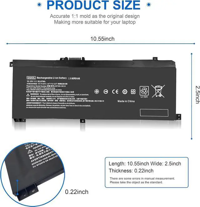Alt view image 5 of 6 - SA04XL L43267-005 Battery for HP Envy X360 Battery Replacement 15m-dr0011dx,Convertible 15-dr1xxx battery,15m-dr0xxx sao4xl 15m-dr 15m-ds 15t-dr 17m-cg 15m-dr0012dx 15m-dr1012dx 15t-dr100 15m-dr1011dx