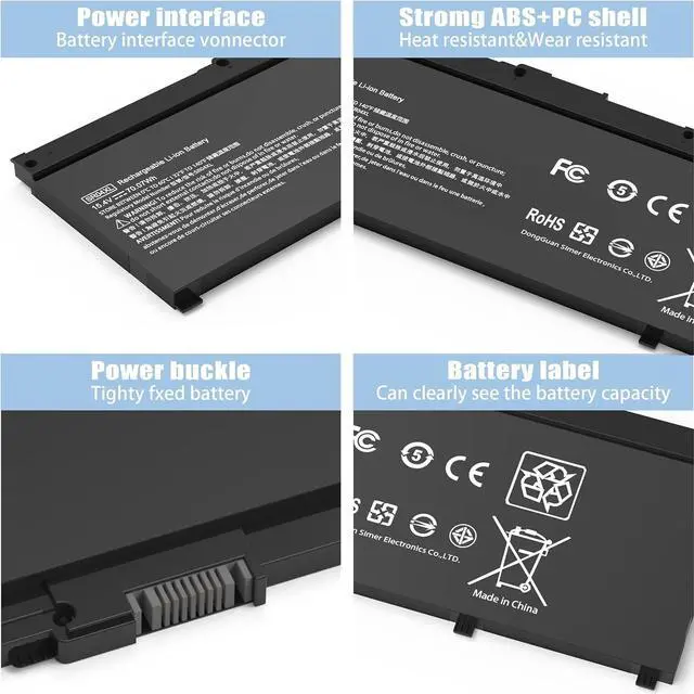 Alt view image 3 of 6 - VNYUNQWE SR04XL Battery SR03XL Laptop Battery for HP Omen 15-CE0XX 15-DC0XX Series 15-CE009LA 15-CE015DX 15-DC0051NR Pavilion 15-CB0XX 15-CX0XX 15-CB041NR 15-CX0056WM 917678-1B1 917724-855 917678-2B1