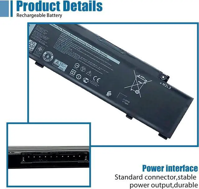 Alt view image 4 of 7 - VANPIR MV07R Laptop Battery Replacement for Dell G3 15 3500 3590 G5 5500 5505 SE Series Notebook 0JJRRD 266J9 15.2V 68Wh 4250mAh