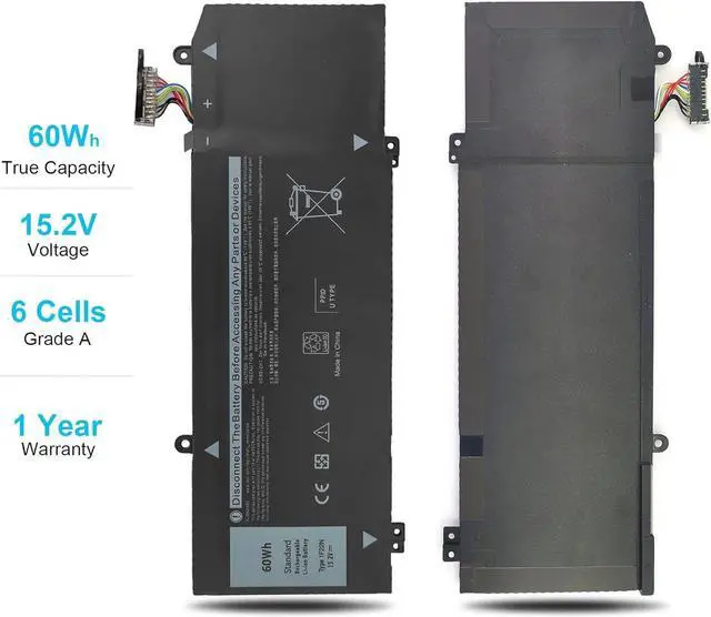 Alt view image 5 of 6 - Emanjor 60Wh 1F22N 15.2V Laptop Battery for Dell Alienware M15 R1, Alienware M17 R1, G5 15 5590, G7 7590 7790, P79F P37E P79F001 P37E001 Series JJPFK 0JJPFK HYWXJ 0HYWXJ 01F22N 08622M 06YV0V 4-Cell