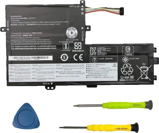 Main image of SUNNEAR L18C3PF6 Laptop Battery Replacement for Lenovo ideapad S340-14IML 14API 14IIL 14IWL, C340-15IWL 15IIL S340-15IWL 15API 15IIL, Flex-15IWL 15IML 15IIL Series, L18M3PF7 L18C3PF7 L18L3PF3 L18L3PF2
