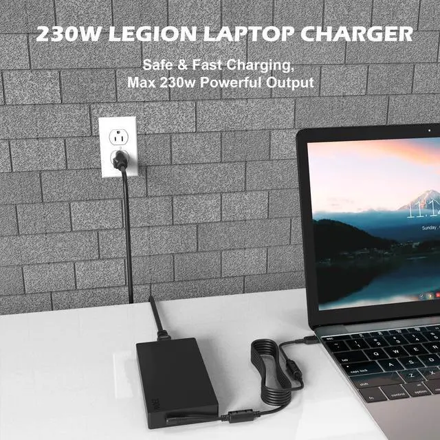 Alt view image 2 of 7 - 230W AC Adapter for Lenovo Laptop: Lenovo Legion 5 Charger Replacement Lenovo Legion 5i 5 Pro C7 S7 Y540 Y545 Y740 Y920 ThinkPad P73 P72 P70 4X20E75111 ADL230SDC3A ADL230NDC3A ADL230NLC3A Power Cord