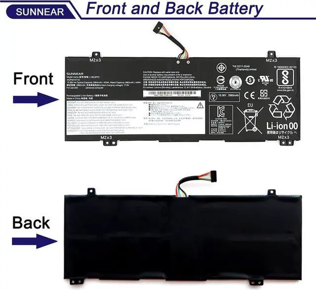 Alt view image 3 of 5 - SUNNEAR L18C4PF3 Laptop Battery Replacement for Lenovo IdeaPad Flex-14API Flex-14IML Flex-14IWL C340-14API C340-14IWL C340-14IML S540-14API S540-14IML S540-14IWL L18M4PF4 L18M4PF3 L18C4PF4 5B10T09081