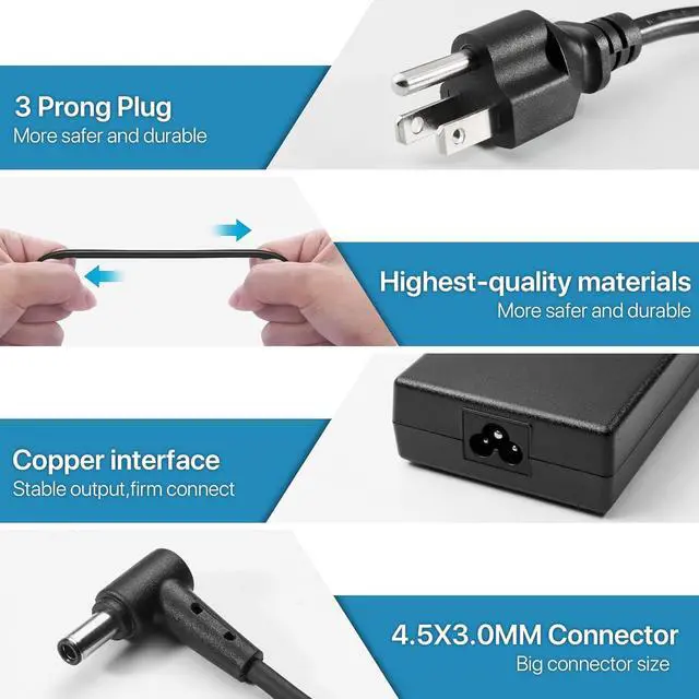 Alt view image 3 of 6 - Laptop Charger for 180W MSI Katana Charger, Katana GF66 GF76 Pulse GL66 GL76 WF66 WF76 GV15 Thin A17-180P4B A18-150P1A 957-15621P-104 Power Supply Adapter Cord