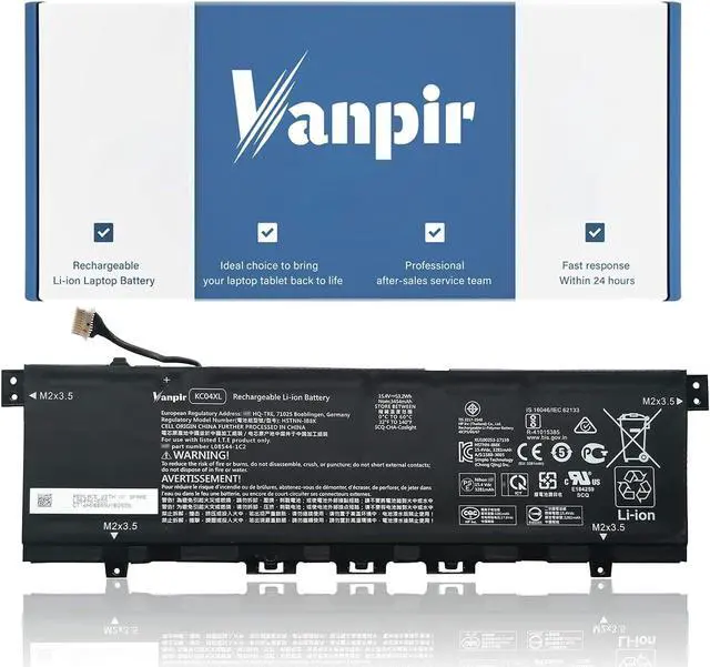 Main image of Vanpir KC04XL HSTNN-IB8K Laptop Battery for HP Envy X360 13-AG 13M-AQ 13-AR Envy 13-AH 13-AQ 13-AG Notebook battery L08496-855 HSTNN-DB8P KC04053XL L08544-1C1 L08544-2B1 TPN-W133 TPN-W136 15.4V 53.2Wh