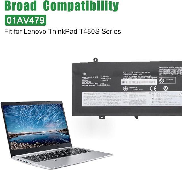 Alt view image 5 of 6 - JIAZIJIA 01AV479 L17M3P71 SB10K97621 Laptop Battery Replacement for Lenovo ThinkPad T480s Series Notebook 01AV478 L17L3P71 SB10K97620 01AV480 L17M3P72 SB10K97622 11.52V 57Wh 4950mAh
