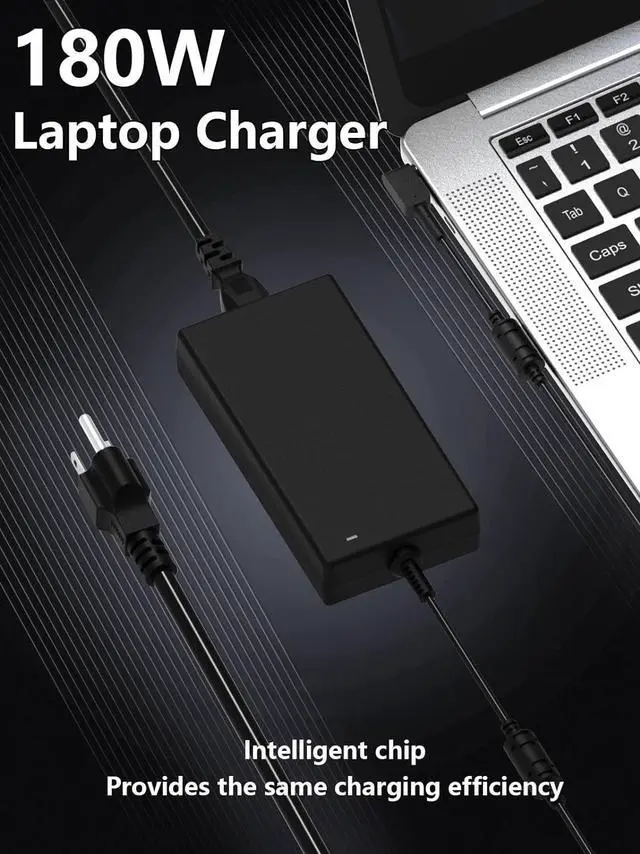 Alt view image 2 of 7 - 180W 19.5V 9.23A Charger AC Adapter for Acer Nitro 5 7 Acer Predator Helios 300 PH317-53-77YL PH317-54-70Z5 Acer Predator Triton 300 PT315-52-73WT PT315-52-7337 Laptop Power Adapter (5.5mm*1.7mm)