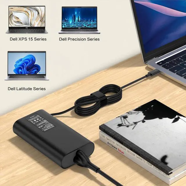 Alt view image 6 of 6 - 130W USB C Laptop Charger for Dell XPS 15 17 Charger 2in1 9575 9510 9700 Dell Latitude 5410 5411 5420 5520 7210 7310 7410 9410 9510 Precision 5530 3541 3550 3551 3560 5550 5750 AC Adapter Power Cord
