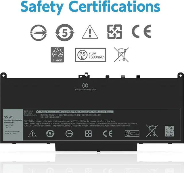 Alt view image 6 of 7 - Govvep J60J5 Battery Replacement for Dell Latitude E7470 E7270 7470 7270 Laptop Battery, WYWJ2 PDNM2 7CJRC 0MC34Y F1KTM R1V85 MC34Y 242WD GG4FM 1W2Y2 Battery