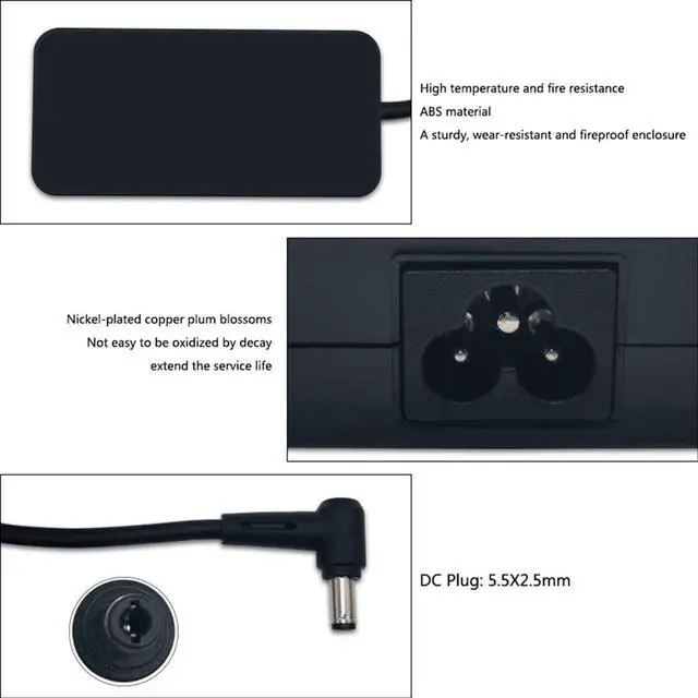 Alt view image 4 of 6 - Heizevice 19.5V 7.7A 150W A17-150P1A AC Adapter for Asus ROG G73GX GL503G G72GX G53J G75VX G75VW G73JW FX80G FX50GE N71Y N73SV Laptop Power Supply Charger 5.5x2.5mm(not 4.5x3.0mm)