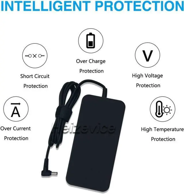 Alt view image 5 of 6 - Heizevice 19.5V 7.7A 150W A17-150P1A AC Adapter for Asus ROG G73GX GL503G G72GX G53J G75VX G75VW G73JW FX80G FX50GE N71Y N73SV Laptop Power Supply Charger 5.5x2.5mm(not 4.5x3.0mm)