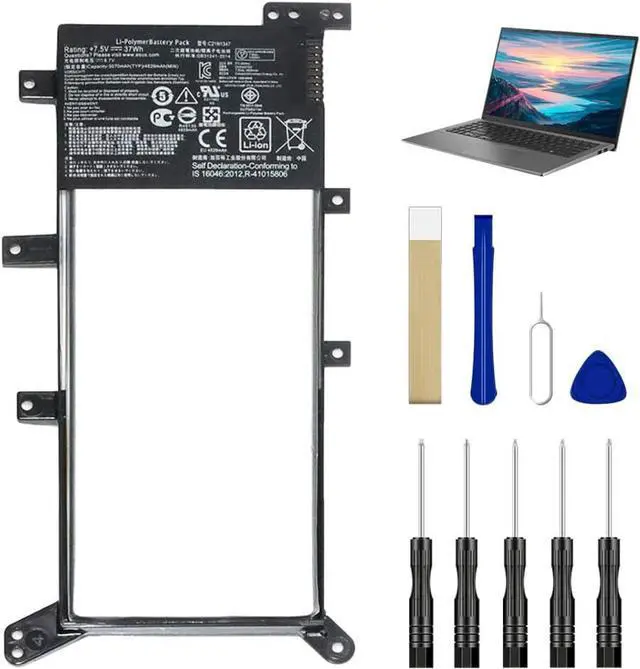 Main image of Laptop Battery C21N1347 for Asus A555 A555L F554 F554L F555 F555L FL5500L FL5600L Replacement Battery with Repair Tool Kit