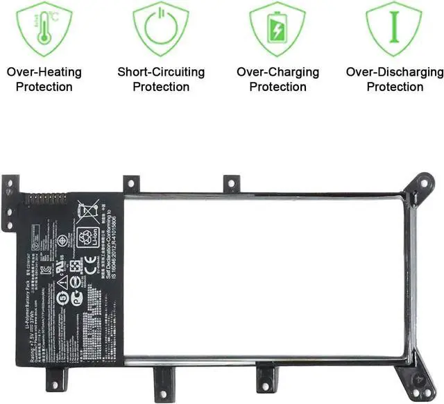 Alt view image 2 of 6 - Laptop Battery C21N1347 for Asus A555 A555L F554 F554L F555 F555L FL5500L FL5600L Replacement Battery with Repair Tool Kit
