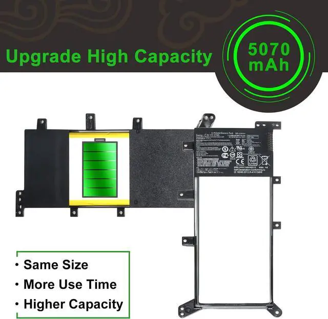 Alt view image 4 of 6 - Laptop Battery C21N1347 for Asus A555 A555L F554 F554L F555 F555L FL5500L FL5600L Replacement Battery with Repair Tool Kit