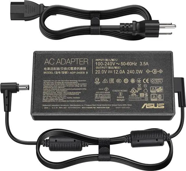 Alt view image 2 of 7 - 240W ADP-240EB B 20V 12A AC Adapter Power Supply for ASUS ROG 15 GX550LXS RTX2080 S15 S17 G15 G513 GX550LXS RTX2080 G733QM G733QR G733QS G733QSA RTX2080 Laptop Charger