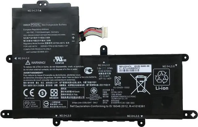Main image of IZKROR PO02XL 37Wh 4810mAh Laptop Battery Replacement for HP Stream 11-R 11-R010NR 11-R014WM 11-R015WN 11-Y 11-Y020WM 11-Y010WM Series 824560-005 823908-1C1 823908-2C1 HSTNN-DB7G HSTNN-IB7G TPN-Q166