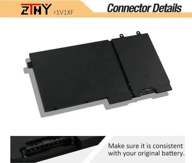 Alt view image 4 of 7 - ZTHY 1V1XF Laptop Battery Replacement for Dell Latitude 5400 5410 5500 5510 Precision 3540 3550 Inspiron 7590 7591 7791 2-in-1 Series 01V1XF XV8CJ R8D7N 4GVMP 11.4V 42Wh/3500mAh 3-Cell
