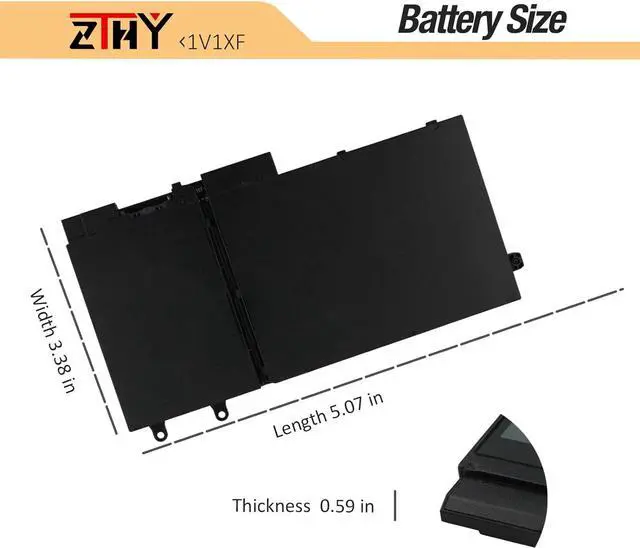 Alt view image 7 of 7 - ZTHY 1V1XF Laptop Battery Replacement for Dell Latitude 5400 5410 5500 5510 Precision 3540 3550 Inspiron 7590 7591 7791 2-in-1 Series 01V1XF XV8CJ R8D7N 4GVMP 11.4V 42Wh/3500mAh 3-Cell