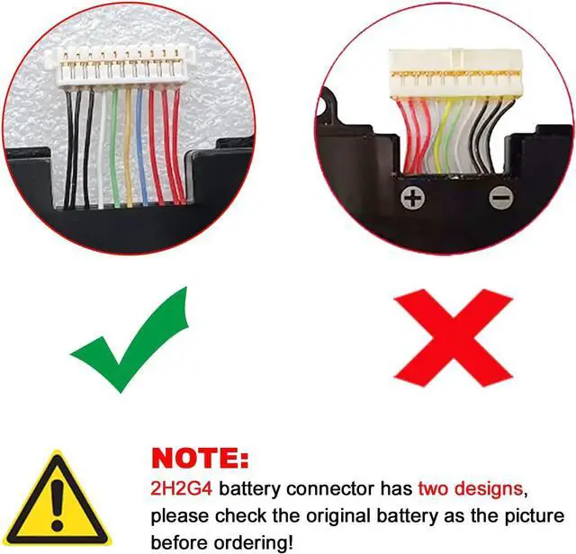 Alt view image 4 of 7 - EFOHANA 2H2G4 Laptop Battery Replacement for Dell Venue 11 Pro 7140 Series Notebook HFRC3 21CP5/63/105 2217-2548 7.4V 38Wh 4980mAh