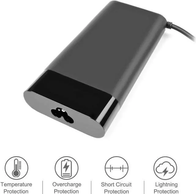 Alt view image 5 of 7 - 150W 7.7A Power Adapter Compatible for HP OMEN 15 17/Pavilion Gaming 15 17 Laptop/Zbook 15 G3 G4 G5 G6, TPN-CA11 TPN-DA09 L32661-001 with Power Cord