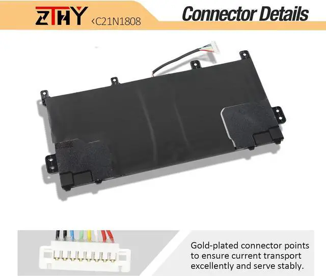 Alt view image 4 of 7 - ZTHY 38Wh C21N1808 Laptop Battery Replacement for Asus Chromebook C423 C523 C423NA C523NA C423NA-EB C423NA-BZ C523NA-A2 C423NA-RH91T-CB C523NA-DH02 C523NA-EJ0052 C423NA-BV0078 C523NA-A20105 7.7V