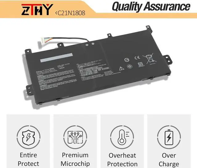 Alt view image 5 of 7 - ZTHY 38Wh C21N1808 Laptop Battery Replacement for Asus Chromebook C423 C523 C423NA C523NA C423NA-EB C423NA-BZ C523NA-A2 C423NA-RH91T-CB C523NA-DH02 C523NA-EJ0052 C423NA-BV0078 C523NA-A20105 7.7V
