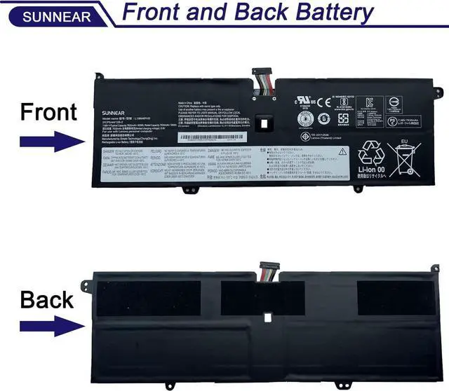 Alt view image 3 of 7 - SUNNEAR L18M4PH0 7.68V 60Wh Laptop Battery Replacement for Lenovo Ideapad Yoga C940-14IIL Series Notebook 5B10T11585 5B10W67374 L18C4PH0 5B10T11586 5B10W67180