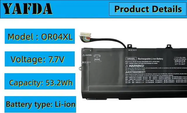 Alt view image 2 of 4 - Yafda OR04XL New Laptop Battery Replacement for HP HP EliteBook x360 830 G5 G6 Series Notebook HSTNN-DB9C L34449-002 L34449-005 L34209-1B1 L34209-2B1