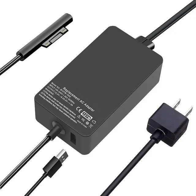 Main image of Ibatts 127W Replacement Charger for Surface Book 2 3 Surface Laptop 2 3 4 Go Studio Surface Pro 3 4 6 7 8 9 X Power Cord HMW-00001 SLZ-00001 SLS-00001 SMV-00001 TLQ-00001 HNL-00001-cr JJQ-00001