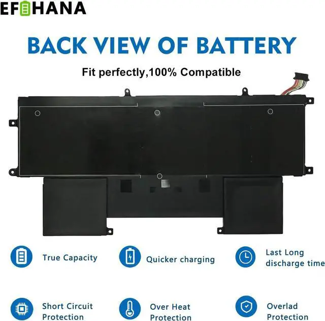 Alt view image 2 of 3 - EFOHANA EO04XL Laptop Battery Replacement for HP EliteBook Folio G1 V1C37EA Series Notebook E004XL E0O4XL 827927-1B1 827927-1C1 828226-005 HSTNN-I73C HSTNN-IB7I 7.7V 38Wh 4960mAh