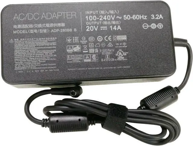 Main image of 20V 14A 280W AC Power Adapter Charger ADP-280BB B Compatible for  ROG Zephyrus S17 GX703 GX703HS-KF004R GX703HR-KF051R GX703HM-KF001R Gaming Laptop