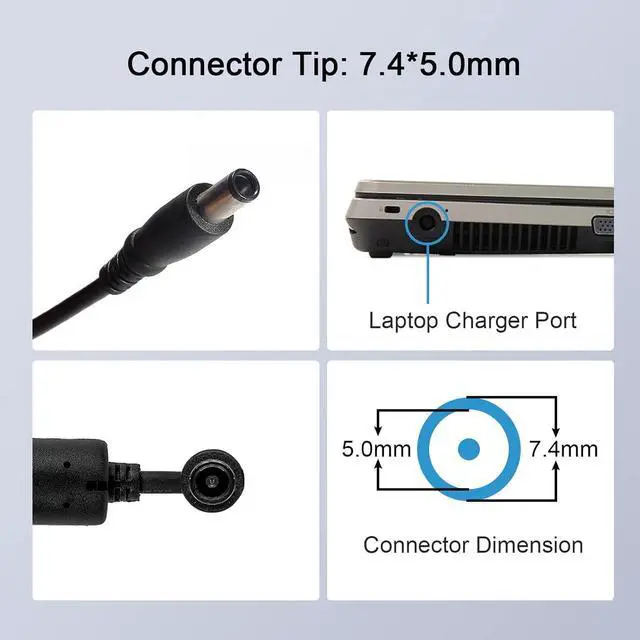 Alt view image 5 of 7 - HotTopStar 19.5V 16.92A AC Power Adapter 330W Laptop Charger Compatible with HP Envy 32-A 17T OMEN 17-AP 17-CB Series TPC-DA60 918607-003, Tip Size: 7.4mm*5.0mm