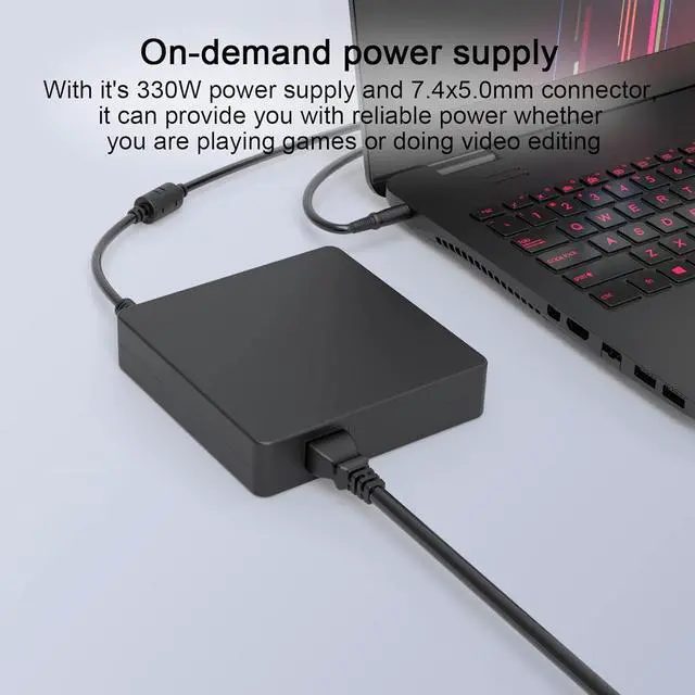 Alt view image 6 of 7 - HotTopStar 19.5V 16.92A AC Power Adapter 330W Laptop Charger Compatible with HP Envy 32-A 17T OMEN 17-AP 17-CB Series TPC-DA60 918607-003, Tip Size: 7.4mm*5.0mm