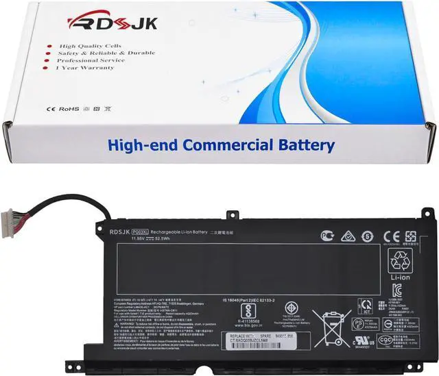 Main image of PG03XL Laptop Battery for HP Pavilion Gaming 15-DK 15-dk0020TX 15-dk0021TX 15-EC 15-ec0000 15-ec1011ns OMEN 5X FPC52 Series PGO3XL HSTNN-OB1I HSTNN-DB9G L48495-005 L48430-AC1 L48430-AC2 11.55V 52.5Wh
