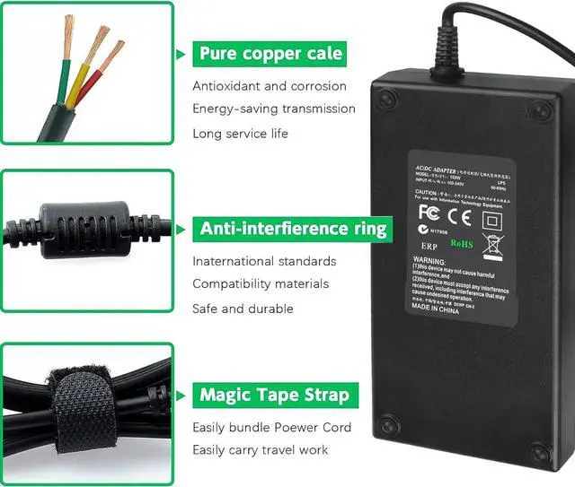 Alt view image 6 of 6 - J-ZMQER AC Adapter Charger Power Cord Compatible with Sony Vaio PCG-6S1L PCG-6S2L PCG-6W1L PCG-9J3L