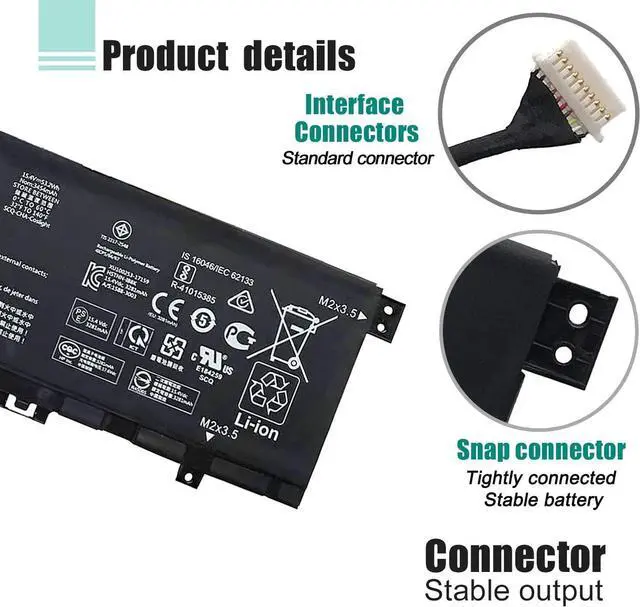 Alt view image 3 of 7 - BOWEIRUI L08496-855 KC04XL Laptop Battery Replacement for HP Envy X360 13-AG 13-AR Envy 13-AH 13-AQ 13M-AQ Series HSTNN-IB8K KC04053XL L08544-2B1 TPN-W136 TPN-W133 L08544-1C1 HSTNN-DB8P