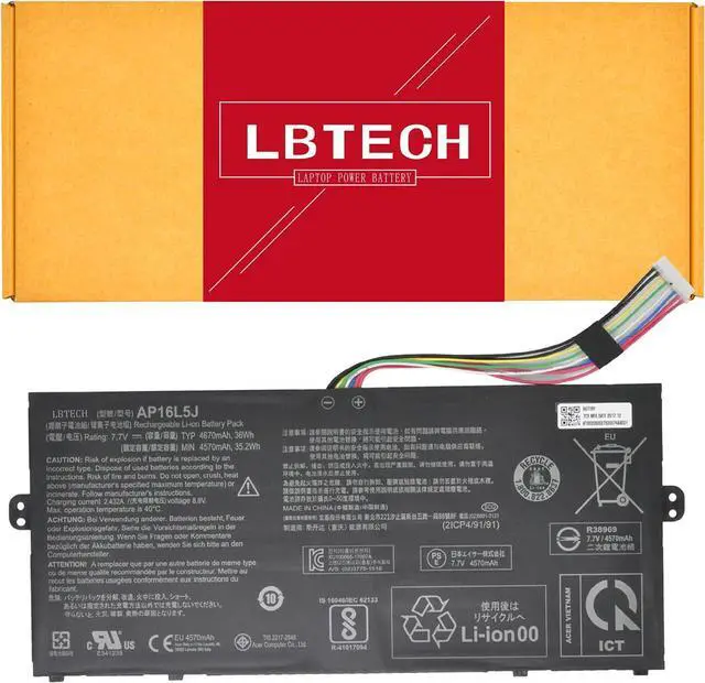 Main image of LBTECH AP16L5J Battery for Acer Swift 5 SF514-52T SF514-52TP-84C9 SF514-52T-526G SF514-53T Chromebook Spin 311 CP311-2H 7.7V 4670mAh 36Wh